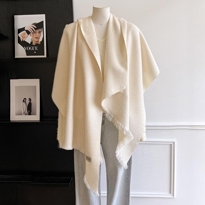 New Winter Cashmere Scarf For Women Soft Solid Color Tassel Shawl Wrap Thick Warm Blanket Echarpe Pashmina Female Scarves