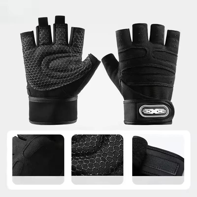 Outdoor Sport Gloves For Men Women Wrist Guard Fitness Gym Cycling Hiking Boxing Exercise Training Workout Long Wrist Fingerless