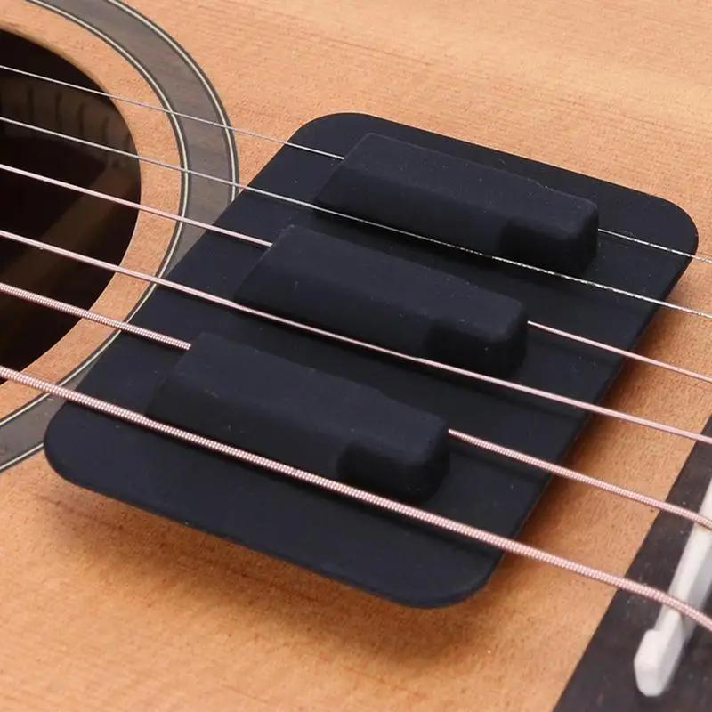 Guitar String Muffler Mat - Reusable Silicone Dampener For Noise Reduction Practice Tool For Homestudio With Anti-Slip Base