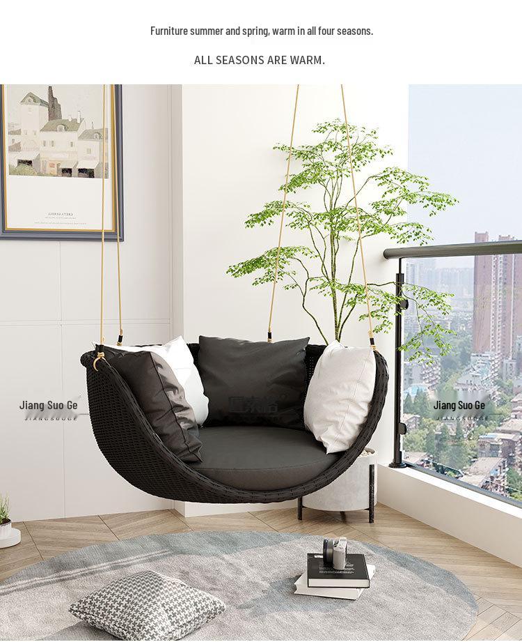 Indoor Hanging Chair: Balcony Bedroom Swing Chair for Adults and Teens