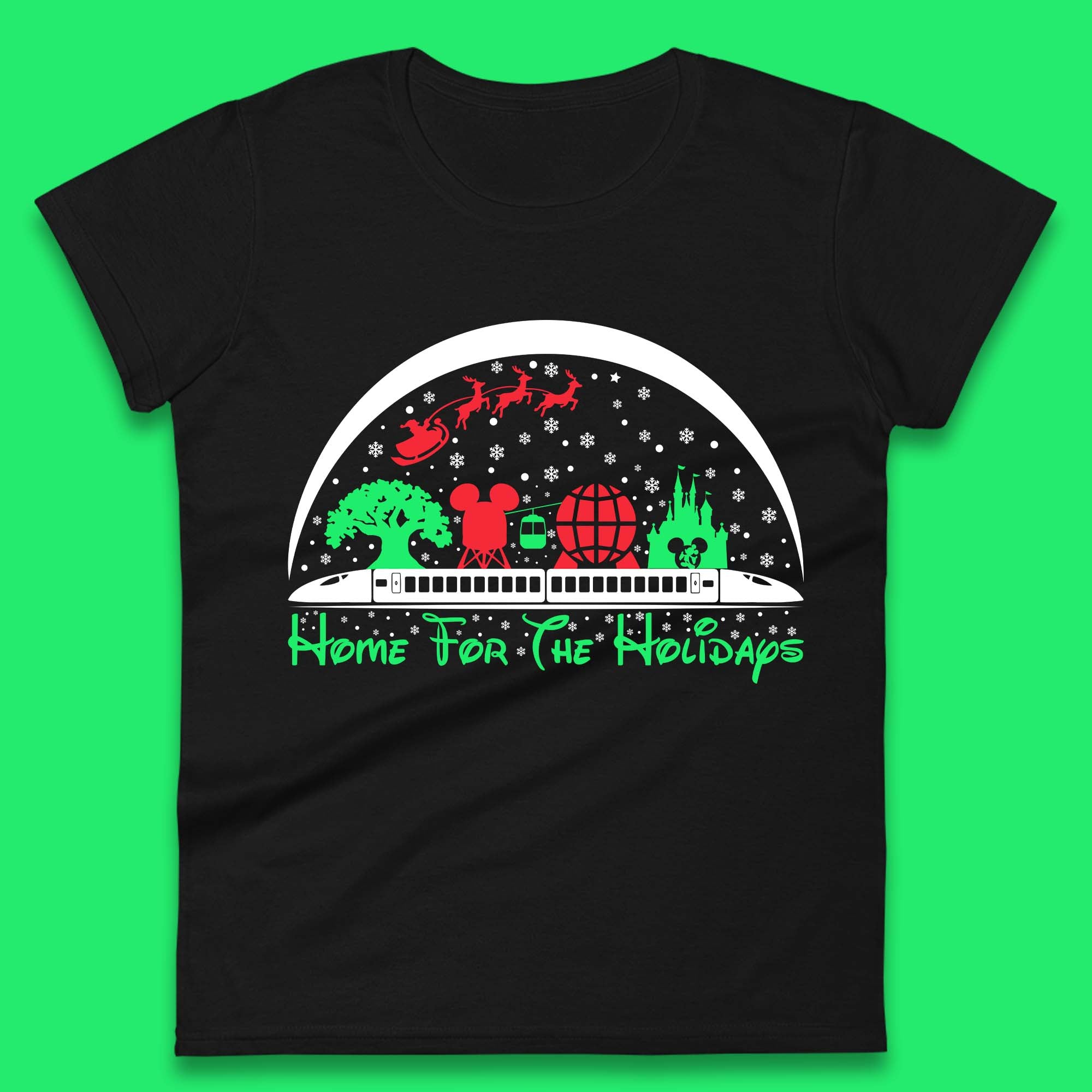 Home For The Holidays Christmas Womens T-Shirt Mens Tops Tees Unisex S