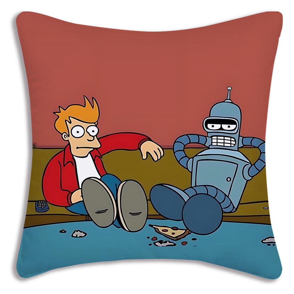Classic movie F-Futuramas Pillow Covers Cartoon Sofa Decorative Home Double-sided Printing Short Plush Cute Cushion Cover