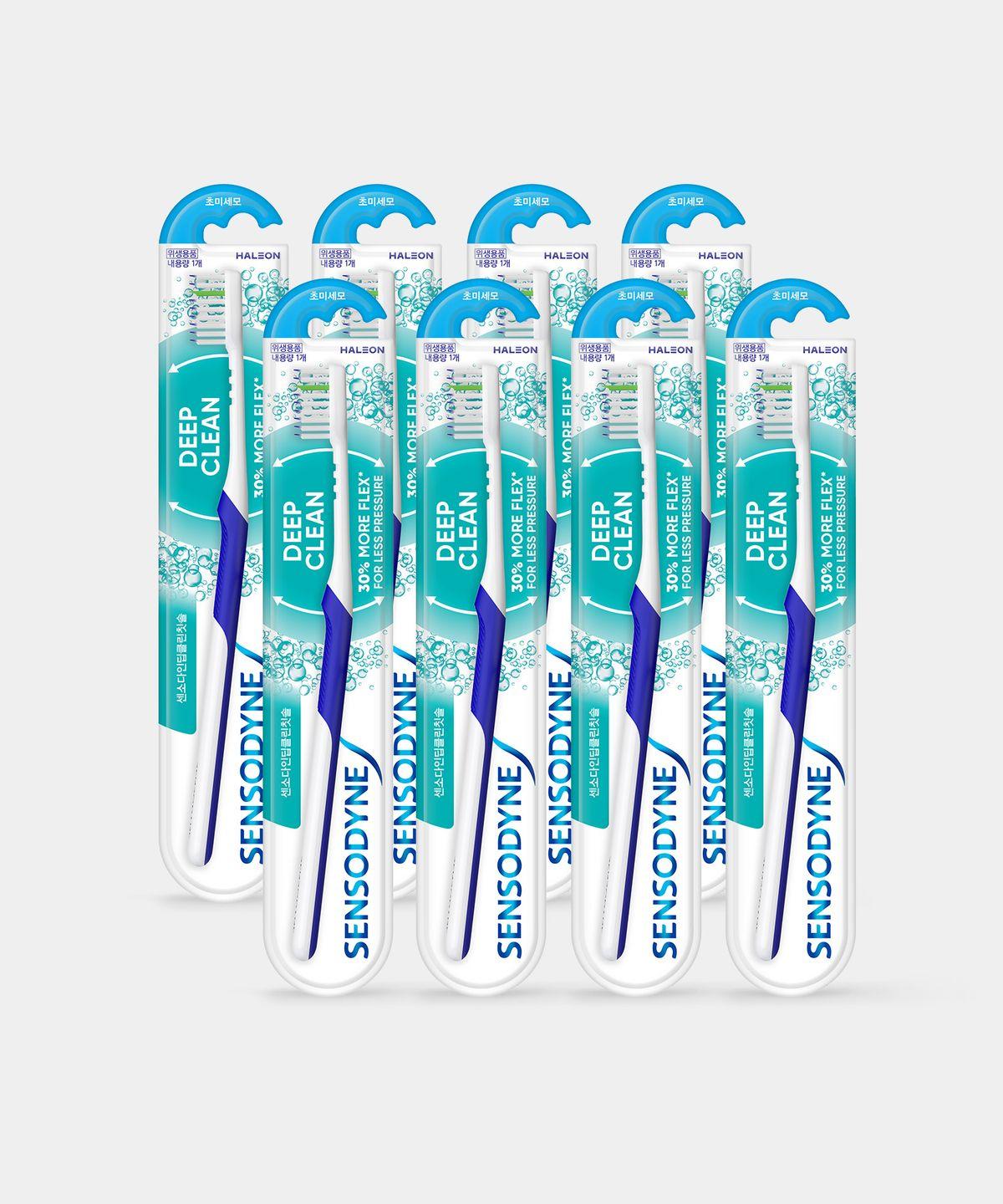 Sensodyne Deep Clean Ultra-Fine Bristle Toothbrushes (8 Pieces)