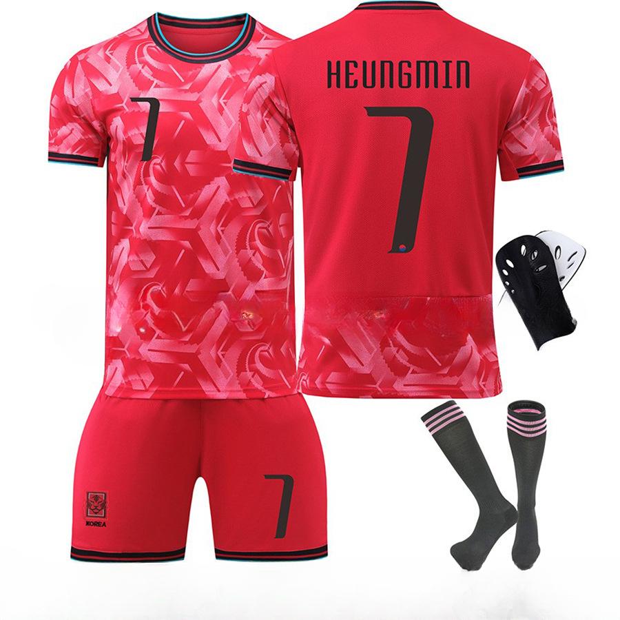 

Домашняя команда Южной Кореи Нет. 7. Джерси Сон Хын Мина Нет. 18 Lee Gang-in Детский футбольный костюм для взрослых