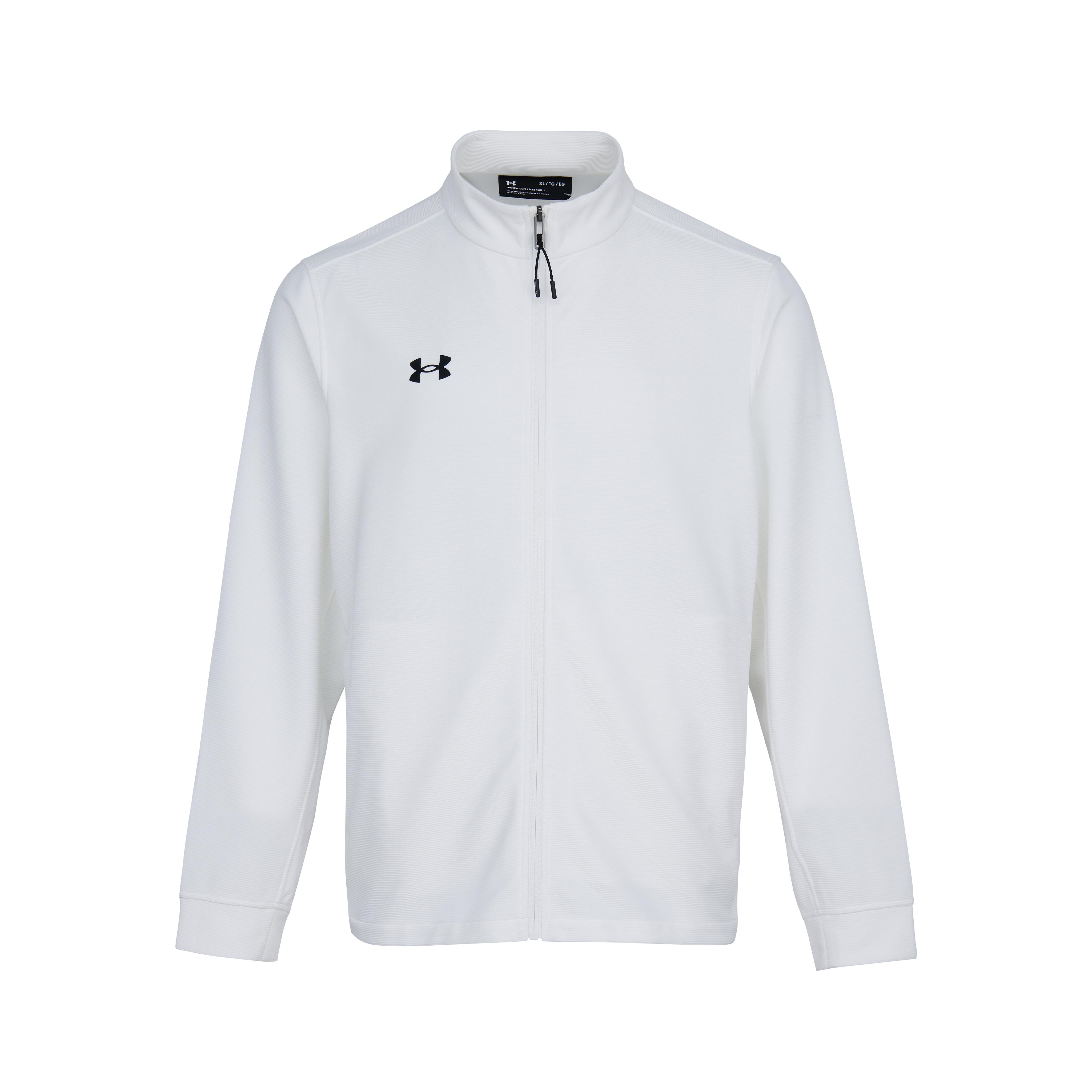 Under Armour Knitted Fabric Stand Collar Jacket Unisex White 24500402-100 L