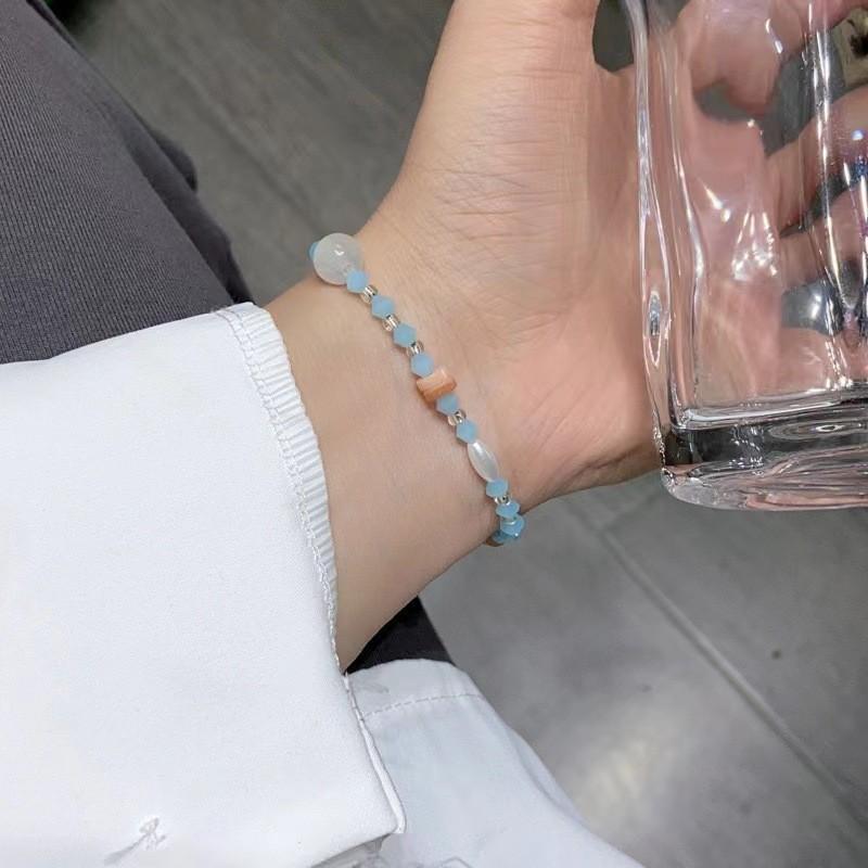 Chinese Retroinspired Style Alloy Bracelet For Women With Beads Geometric