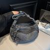 Denim Shoulder Bag Women's Crossbody Bag Commuter Large Capacity Underarm Bag
