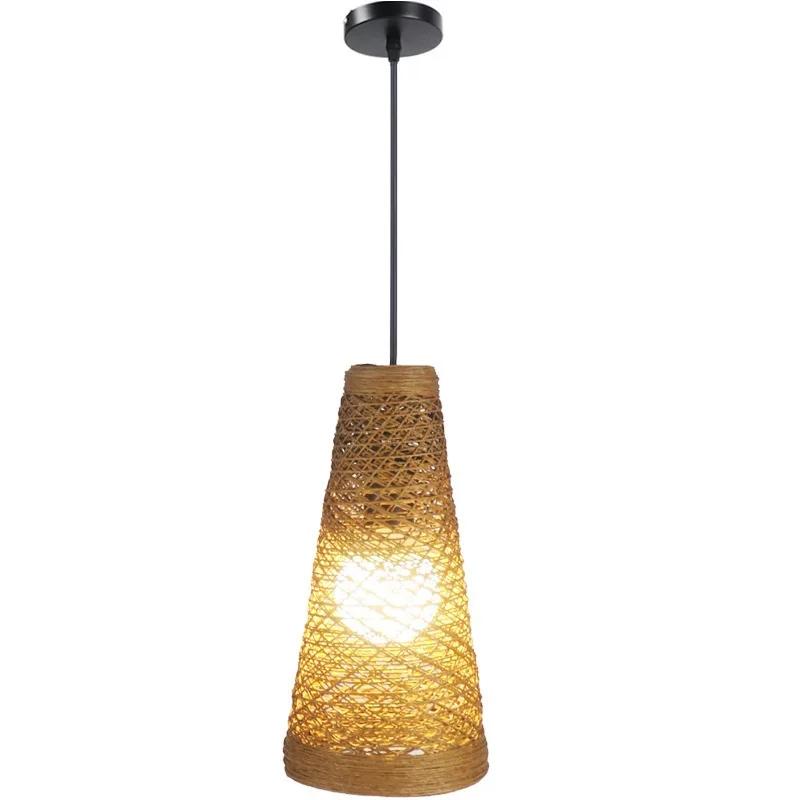 Vintage Japanese Pendant Lamp Handmade Natural Wooden Hotels Villa Decorative Light,Unique Handicraft House Warmging Gift