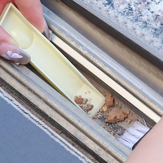 1/2/3Pcs Cleaning Cloth Groove Cleaning Brush Window Track Cleaner Brush Handheld Groove Cleaning Tool with Sponge Bristles