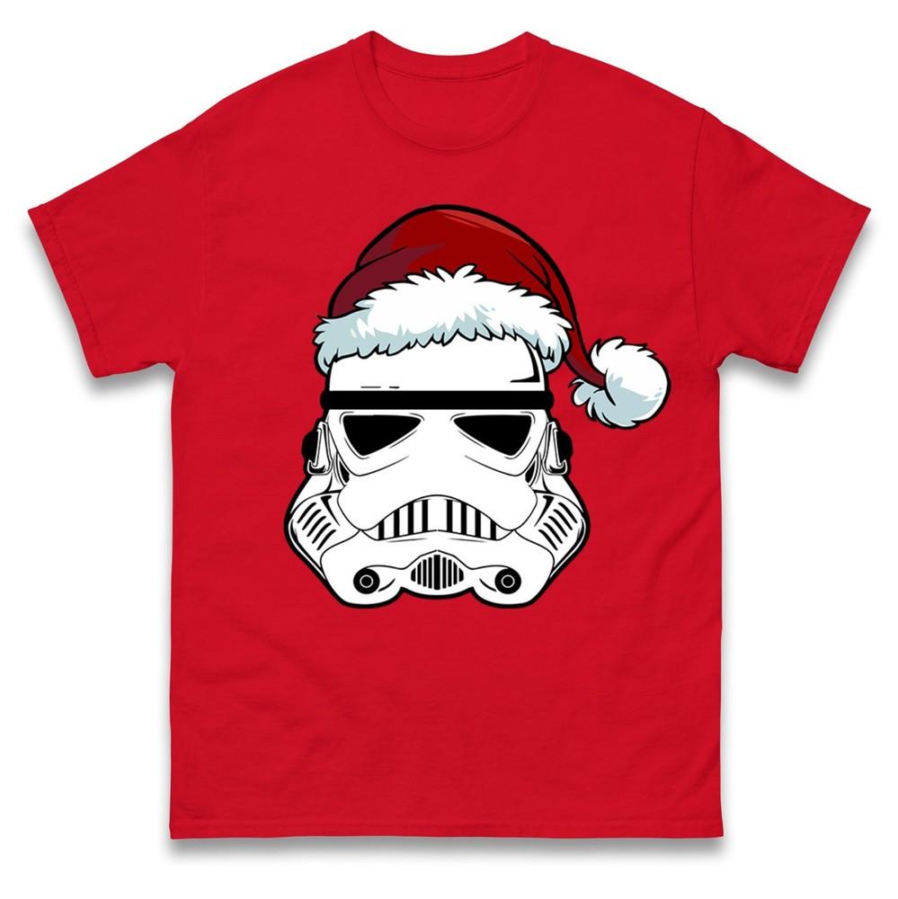 Stormtrooper Santa Christmas T Shirt Festive Star Wars Holiday Unisex Xmas Gift S