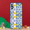 Mediterranean Lemon Case For Samsung Galaxy A54 A06 A16 A26 A36 A56 A53 A32 A52 A33 A13 A55 A35 A15 A14 A34 A17