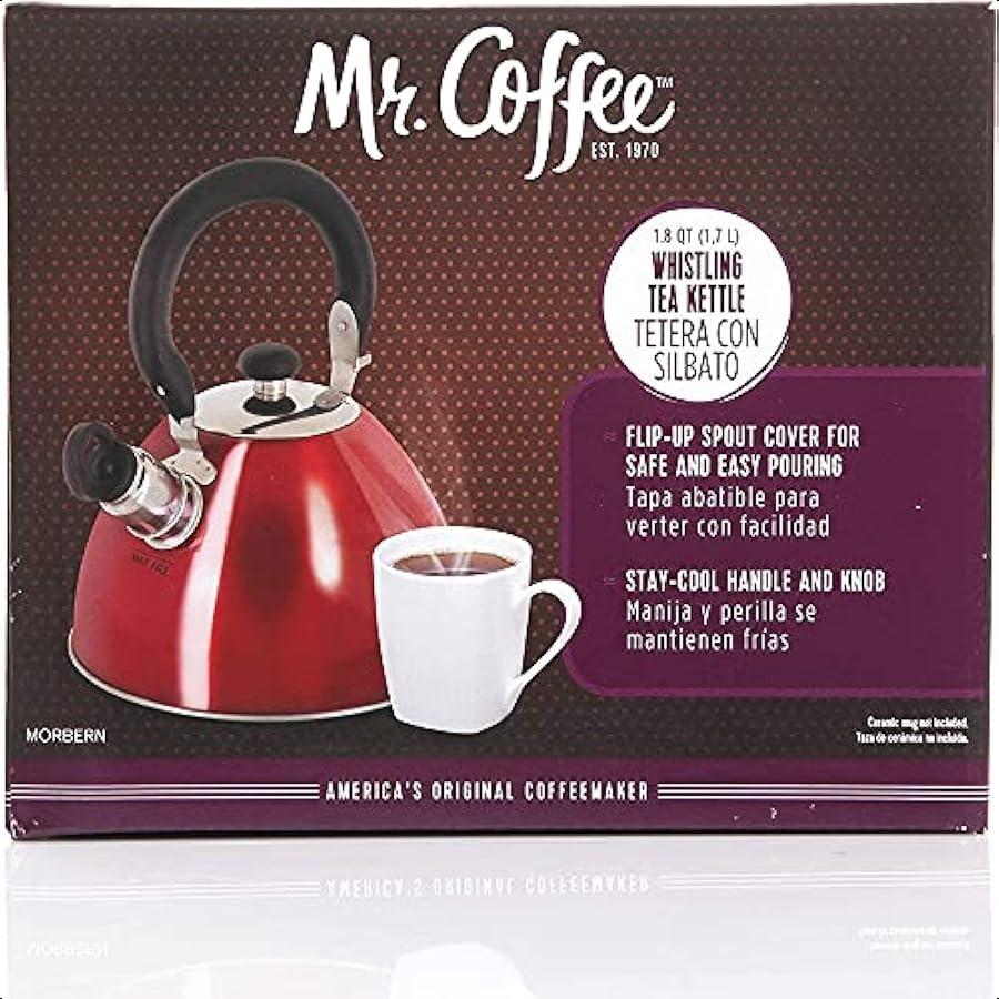 Morbern 1.8 Quart Stainless Steel Whistling Tea Kettle Red