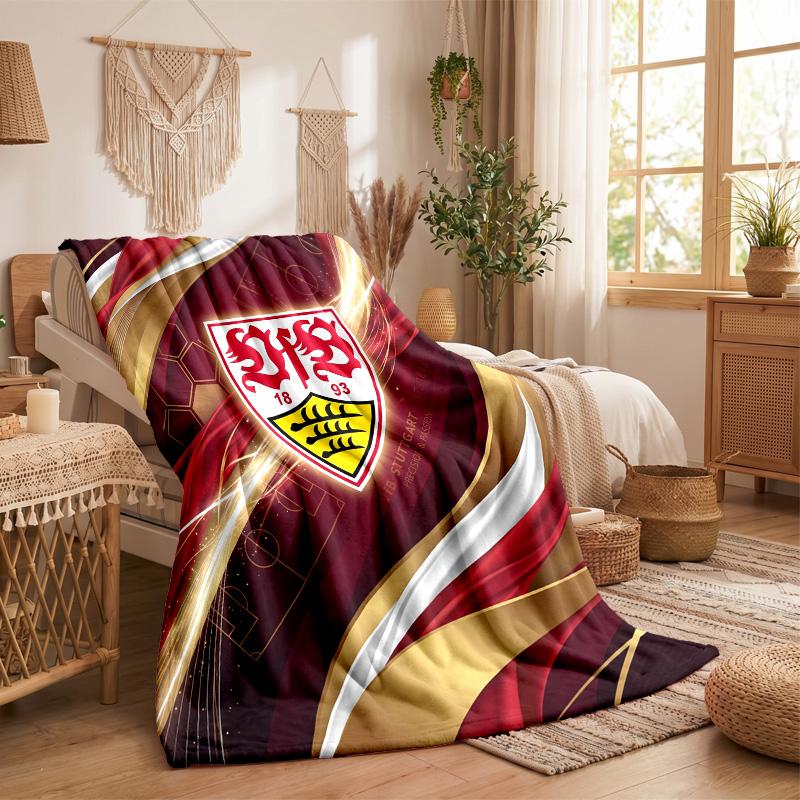 Couverture Flottée VfB Stuttgart Football Douce Chaude Jeté de Canapé Lit Pour Maison Bureau Chambre à Coucher