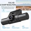 Auto Dashcam 4 Kanaals Black Box Rijcamera FHD 1080P Voor Links Rechts Achter Nachtzicht Loop Opname Recorder Video Voertuig DVR