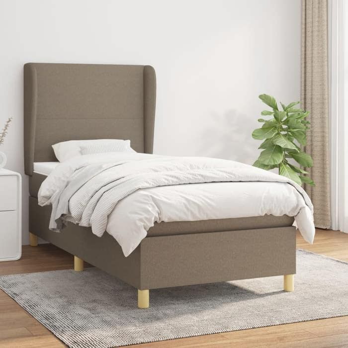 Sommier à lattes avec matelas - Maison Exclusive - Taupe - 90x190 cm - Tête de lit réglable
