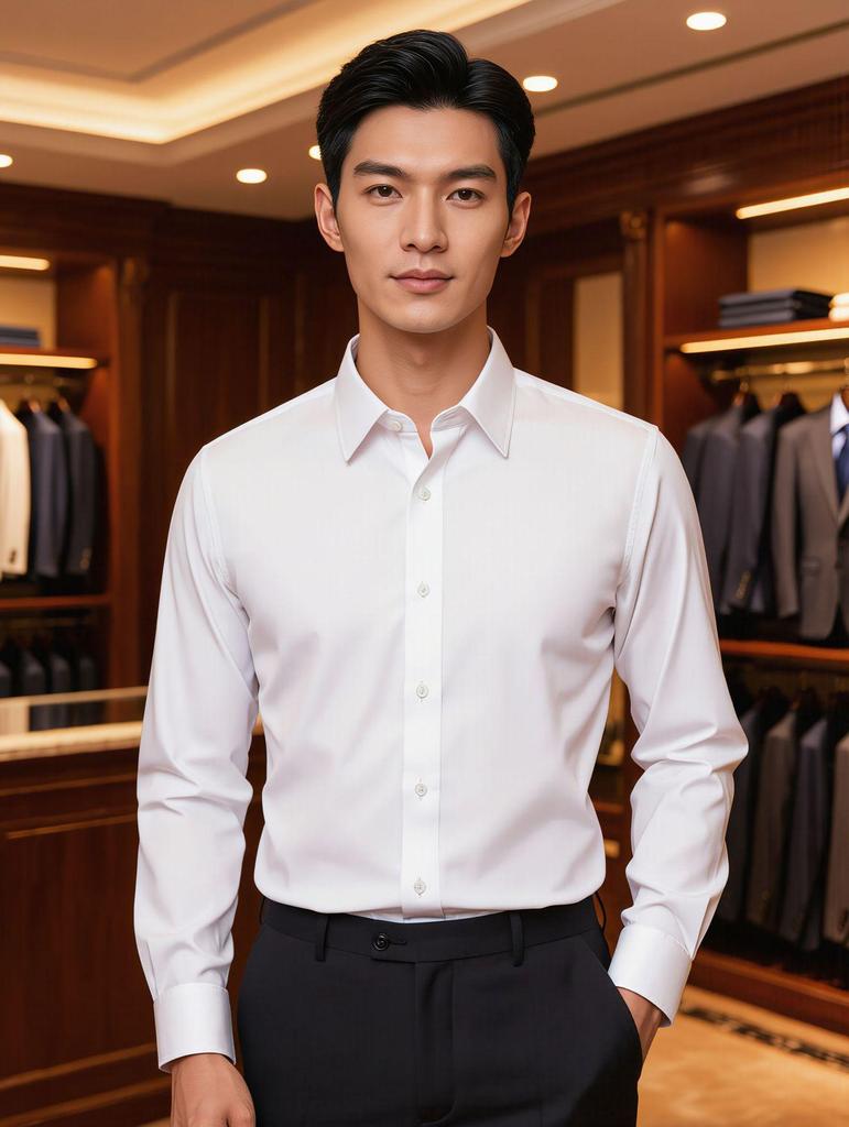 Men's Non-Iron Striped Shirt - Anti-Wrinkle, Short & Long Sleeve, Casual & Professional Wear