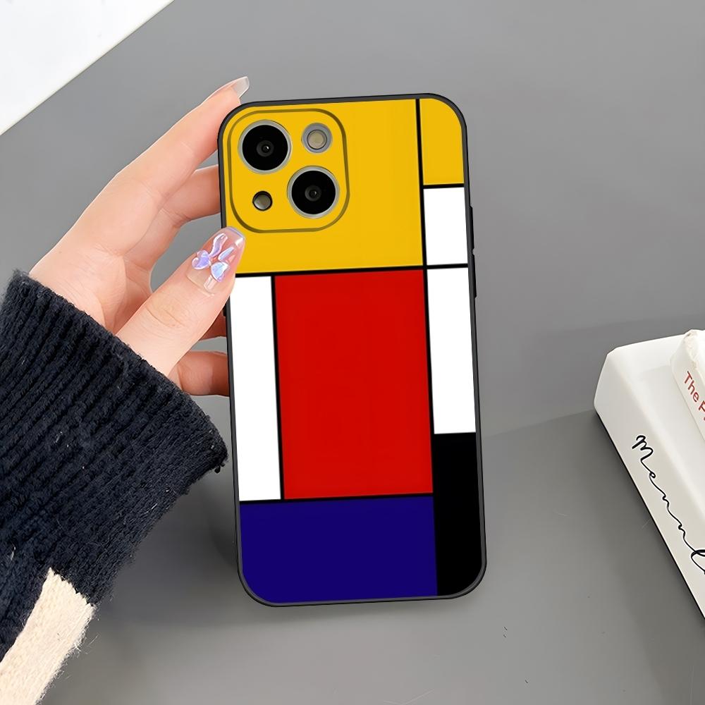 M-Mondrians Phone Case For Iphone 17 Air 15 Pro Max 14 Pro 16 Plus 12 13 11 Xr X Xs 8 7 Plus Back Cover