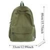 Lightweight Corduroy Backpack Large Capacity Casual Students Daypack Solid Color School Bag  Travel