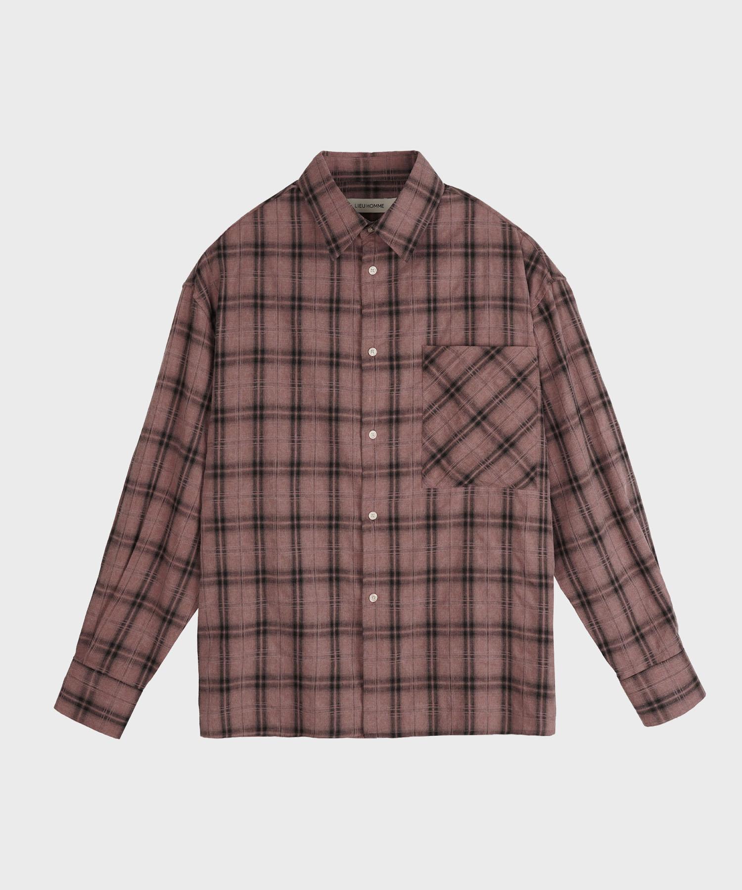 Рубашка в клетку тартан Riu Homme с цепочкой_Розовая Gray/M