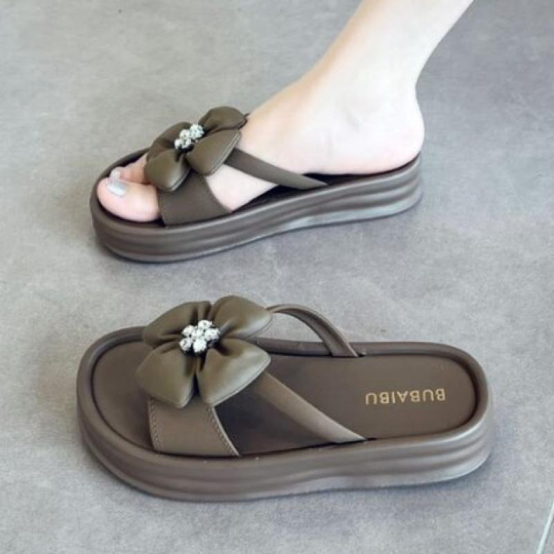 New Arrivals Open Run Women Office Slippers Crystal Decoration Comfortable Strap