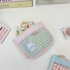 Cute Portable Coin Purse Multifunctional Lightweight Wallet Card Holder Zipper Small Storage Bag Students