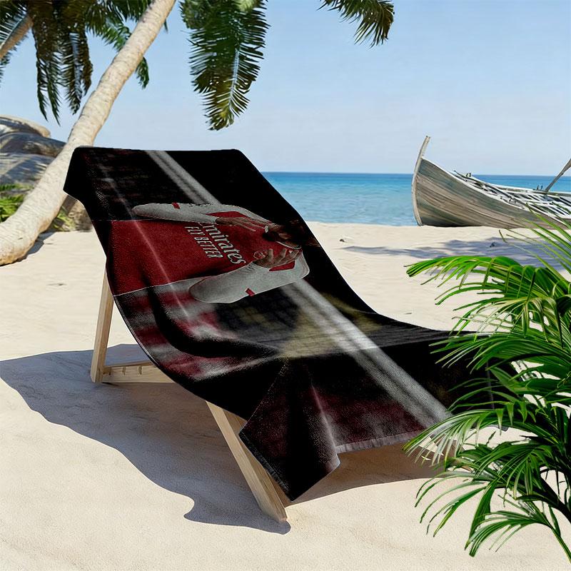 William Saliba Print Beach Towel, Large Soft Quick Dry Towel for Beach Camping Swimming