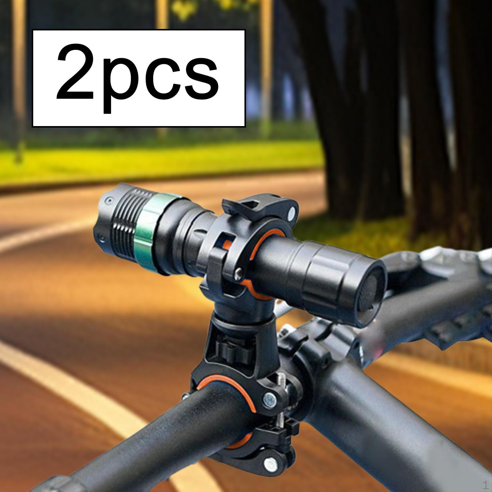 

2 шт. держатель для крепления фонарика для велосипеда для горных велосипедов оранжевый