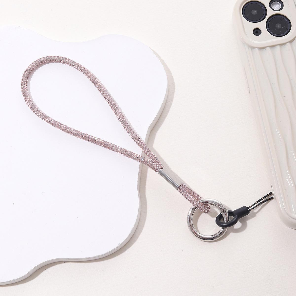 

Роскошная цепочка для телефона с отделкой из страз и бриллиантов от Yilian и ремешок для запястья с защитой от потери K466 4mm short diamond chain розовый
