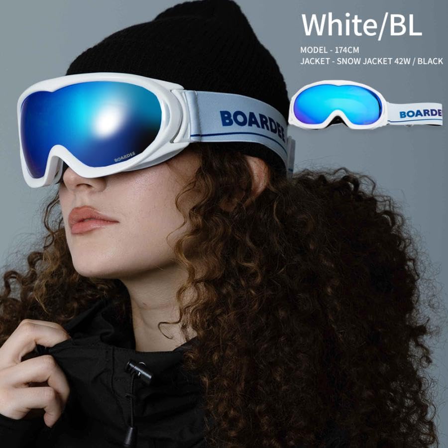BOARDEE Snowboard and BO24EFGG06 Body Goggles, Women's Juniors, E, F Black/PK