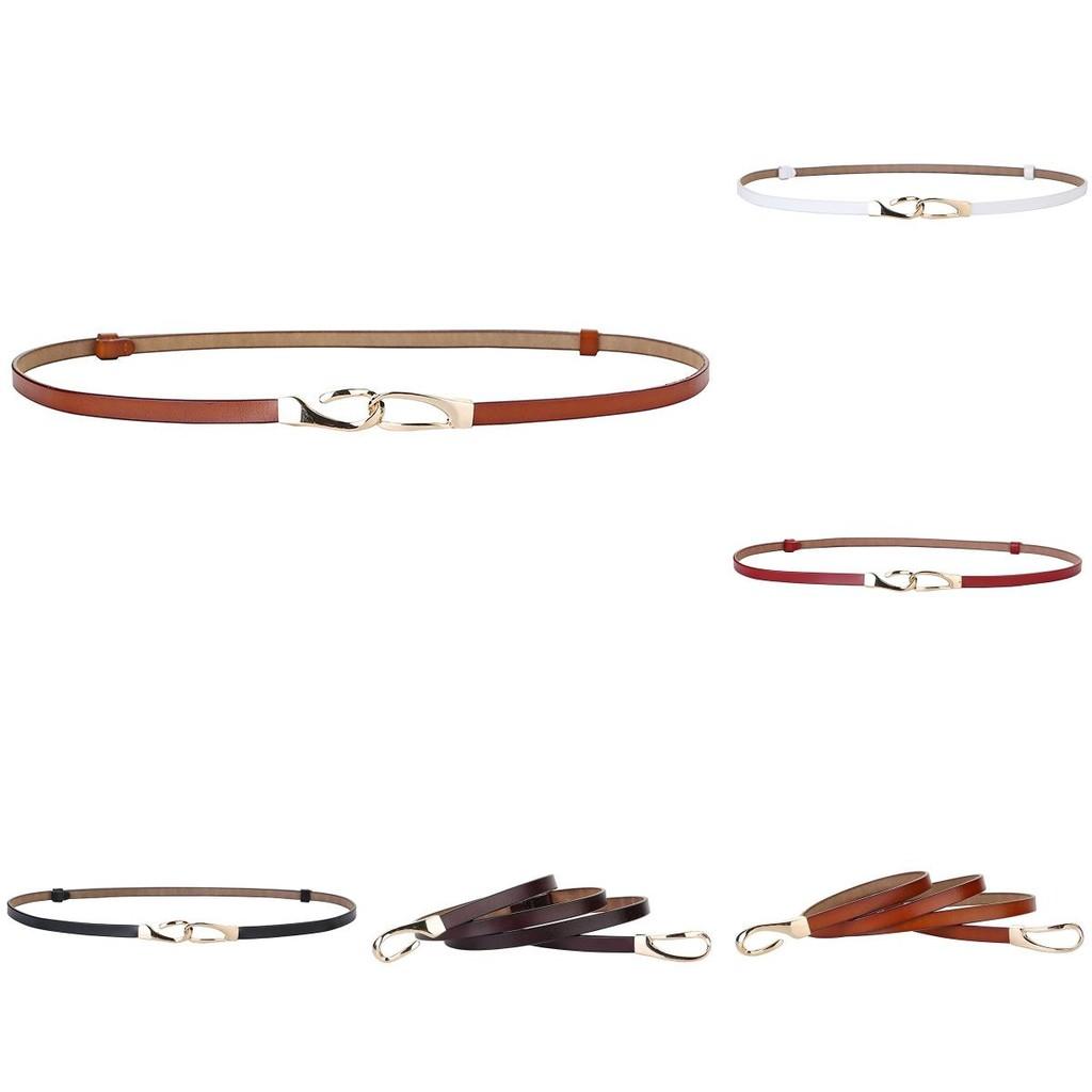 Dress Leather Belt Womens Alloy Clasp Smooth Fashion Formal Decoration Wear