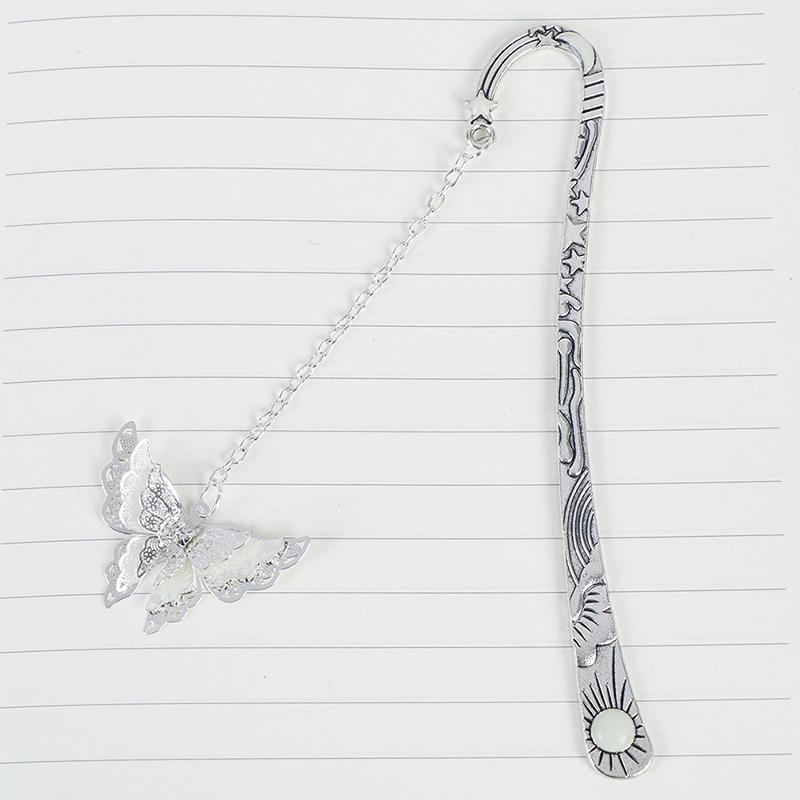 Luminous Night Butterfly Bookmark Label Read Maker Feather Book Mark