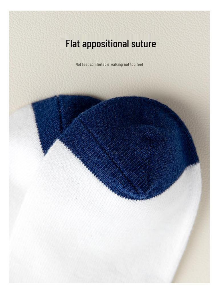 Kids' Combed Cotton Mid-Calf Socks - Trendy, Antibacterial, Deodorant, Medium-Thick for Fall/Winter Sports.