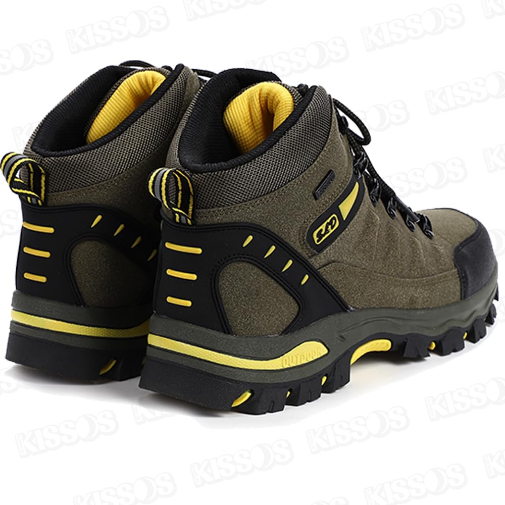 Wandern Trekking Ideal für und und Stilvolle Herrenschuhe, Wandern, Camping, Spazierengehen, Rutschfest, Wasserdicht, Atmungsaktiv, (Größe 26,5 cm (43 cm), Grün)