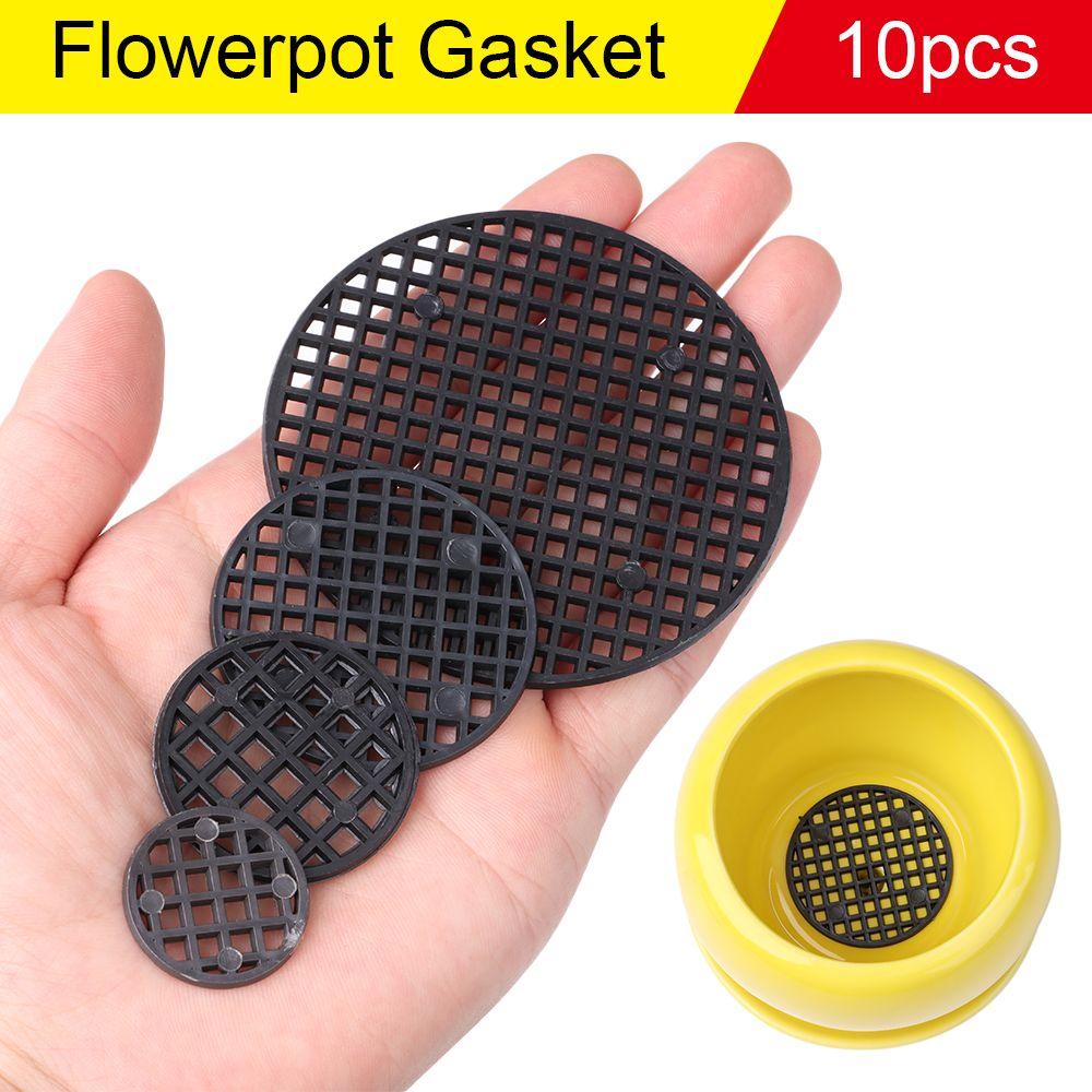 10Pcs Garden Mesh Mat Garden Supply Flowerpot Gasket Anti-corrosion Leak-proof Grid Bottom Pad