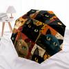 1 PC Automatic Folding Umbrella - Beautiful cat Pattern, Portable & Foldable Design with 8 Ribs, Christmas Birthday Gifts