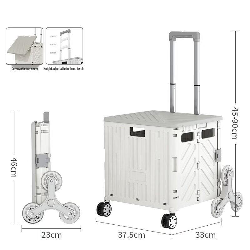 Portable Folding 8-Wheel Stair Climbing Cart