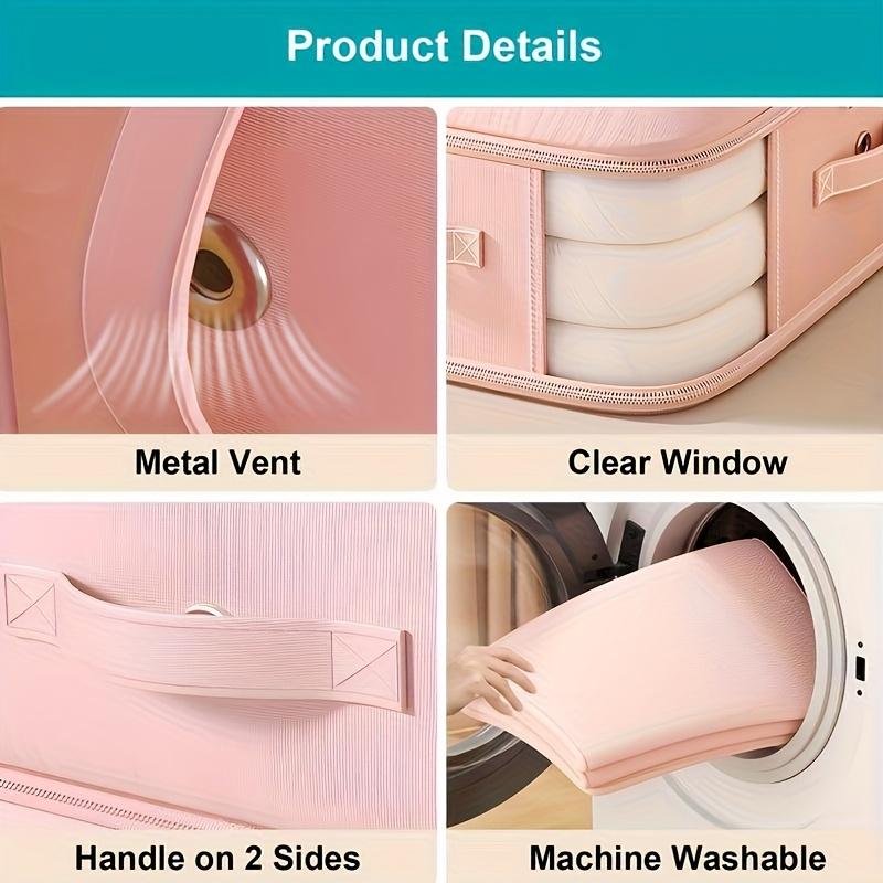 High qualityExtra Large Capacity Space-Saving Compression Storage Bags with Zipper Closure - Heavy-Duty Nylon Organizer for Clothes, Bedding, Travel