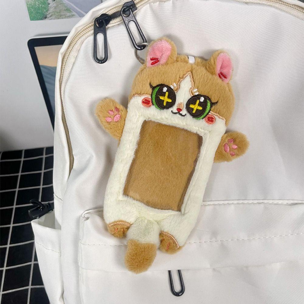 Document Case Animal Shape Cartoon Card Holder INS Cute Star Chasing Pendant Keychain Sweet Soft ID Credit Case Lady