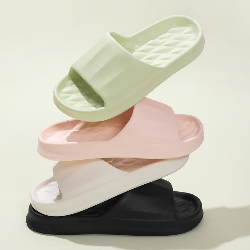 

Cool slippers women s summer new home soft sole comfortable and lightweight EVA couple men s non-slip hotel shoes 40-41 [Inner Length 245mm] рожевий