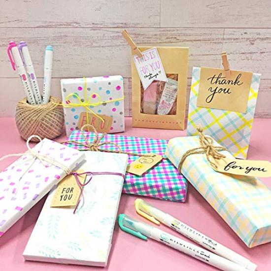 Zebra Mild Liner Brush Mild Highlighter, Shades, 5-Color Set, WFT8-5C-NC