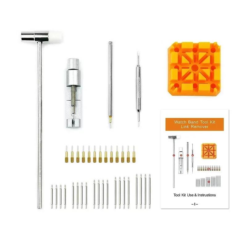 1 Set Watch Repair Tool Watch Link Band Slit Strap Bracelet Chain Pin Remover Adjuster Tool Kit for Professional Watchmak Tools