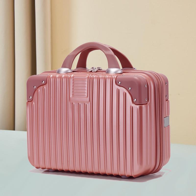 Retro Suitcase Set: 14" Women's Cosmetic Bag & 16" Men's Carry-On Luggage Gift Box.