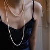 Pearl Necklace Women's 2025 New Popular Long Sweater Neck Chain New Chinese Style Cheongsam Horse Dress Accessories