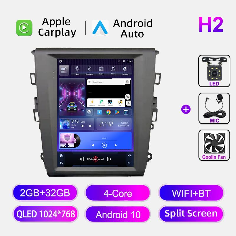 

9.7 Android 12 Радио для Mondeo 5 2014 - 2019 Мультимедийный Плеер 2din GPS Навигация Carplay Авто Стерео