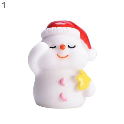 Mini DIY Resin Santa Claus Snowman Mold Micro Landscape Garden Home Decoration