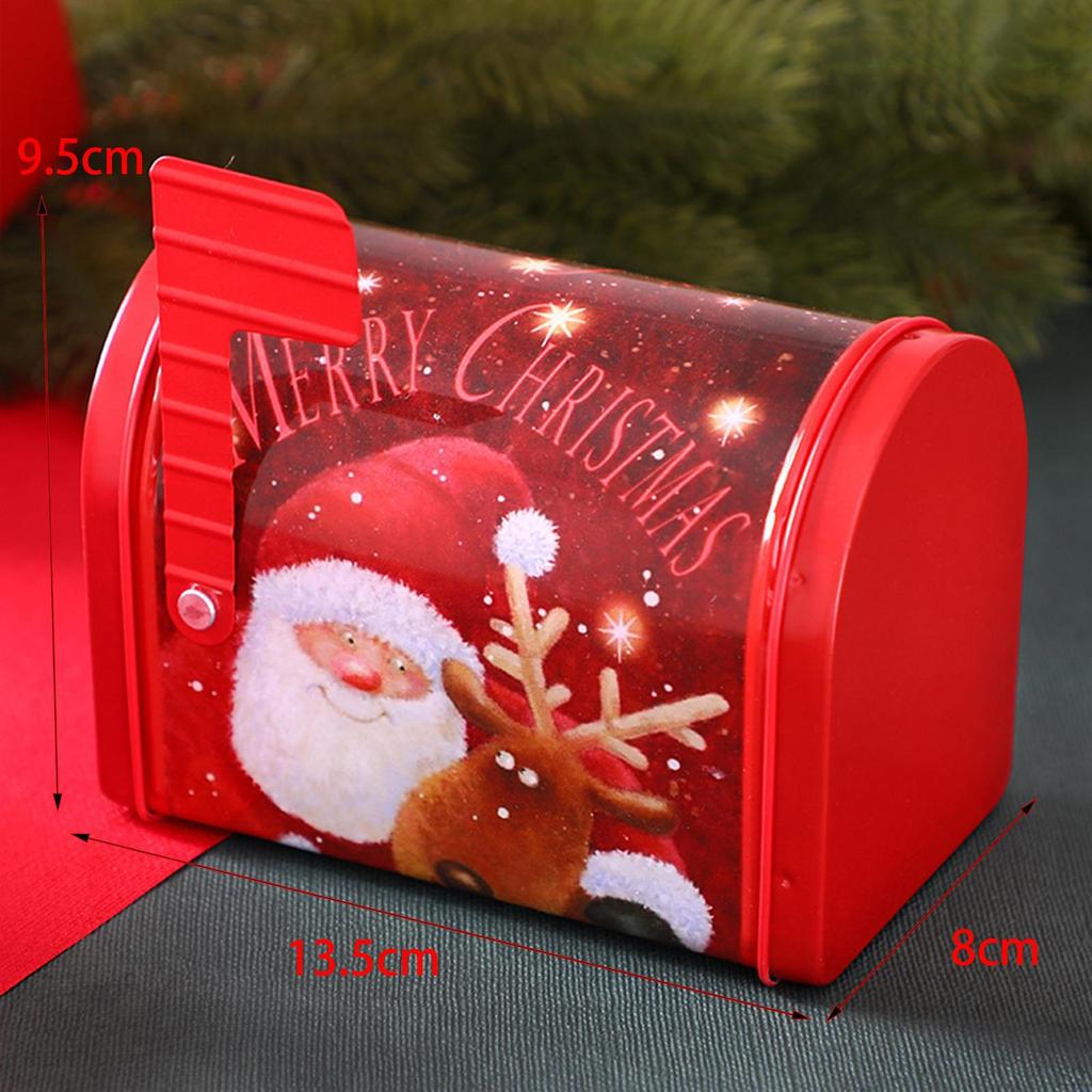 Gift Box Decorative Iron Creative Packaging Christmas Cookie Jar for Party Supplies Great Kids Gifts
