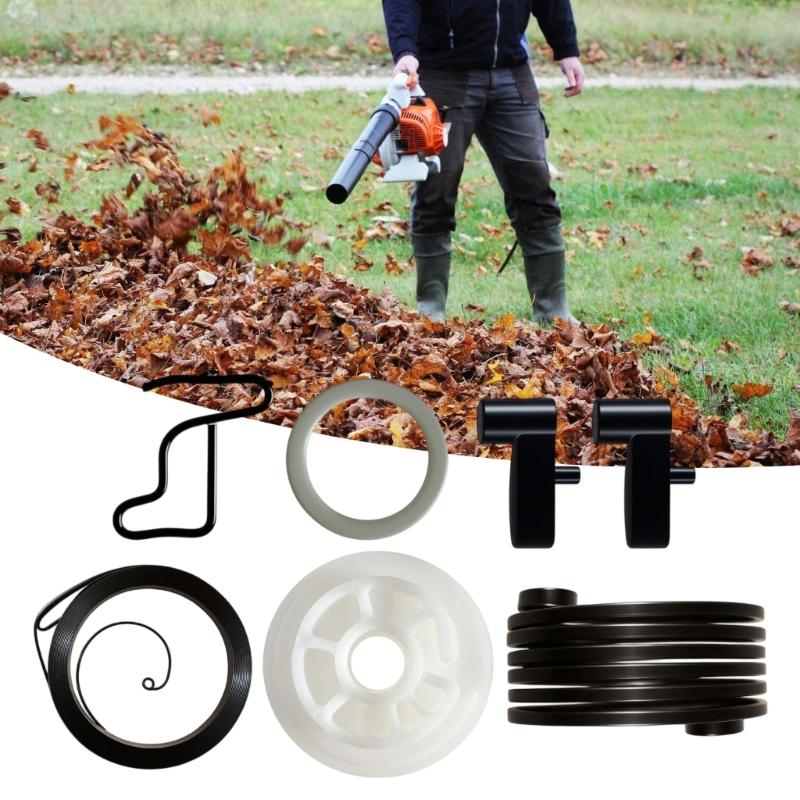 Set Molla di Riavvolgimento Avviamento Gruppo Puleggia di Riavvolgimento Per Soffiatori BG56C BG86C SH86C SH56C Parti di Ricambio Incluse