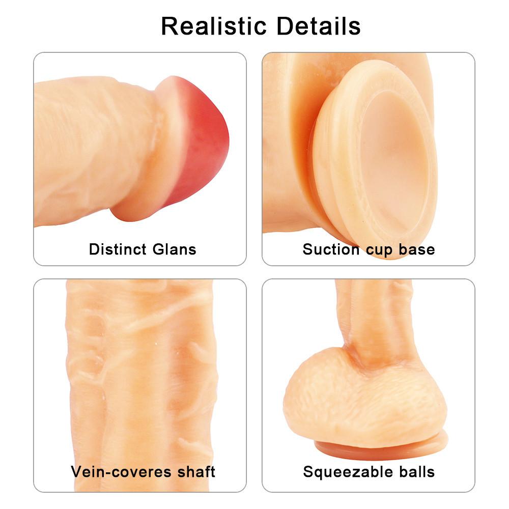 Female Realistic Dildo G Spot Massage Masturbation Men Suction Cup Lifelike Feeling Man Real Penis Sex Toys for Women