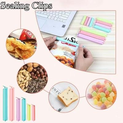 12 pièces/set Conservation Alimentaire Pince Scellante Portative Outil en Plastique Nouveaux Accessoires de Cuisine Sacs Scellage Snack Alimentaire Clips de Scellage