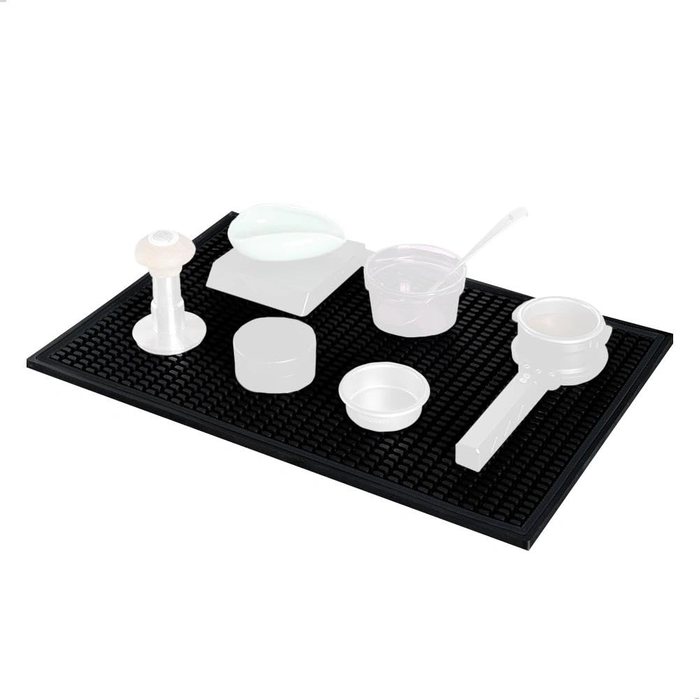 

watchget Silicone Bar Mat, Draining Mat, Glass Mat, Bar Counter Mat, Non-Slip, 45x30cm